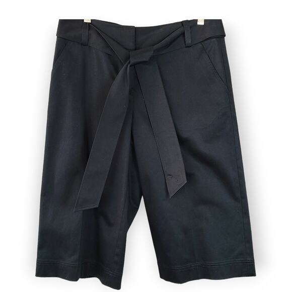 Lafayette 148 black wide legged skimmers gaucho pants size 8 - Picture 1 of 5